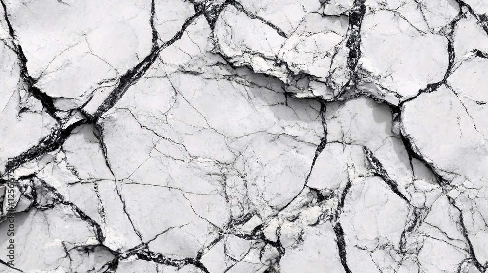 Poster black and white marble texture with dramatic veins creating natural pattern