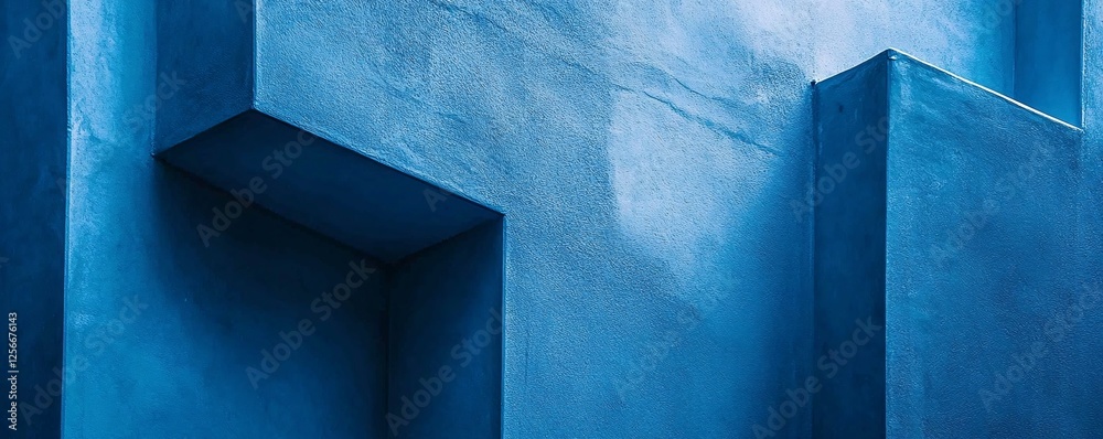 Poster abstract architecture featuring geometric shapes on building facade