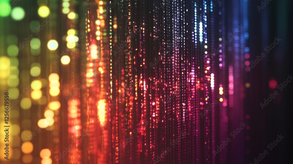 Poster Abstract background with colorful sparkly sequins reflecting light