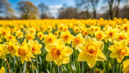 Fototapeta premium Daffodil Field in Spring