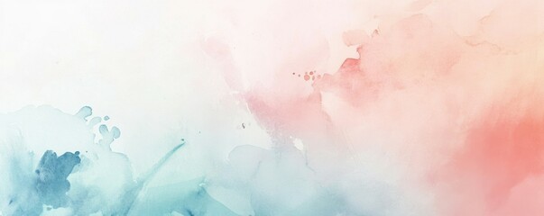 Pastel watercolor texture with soft blue and pink abstract strokes
