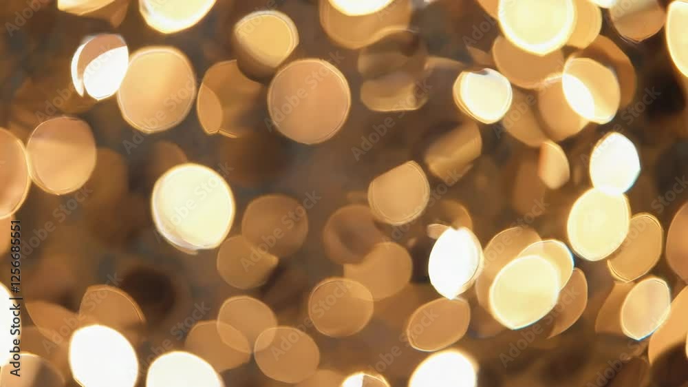Poster warm golden bokeh background with soft light effects, abstract festive concept