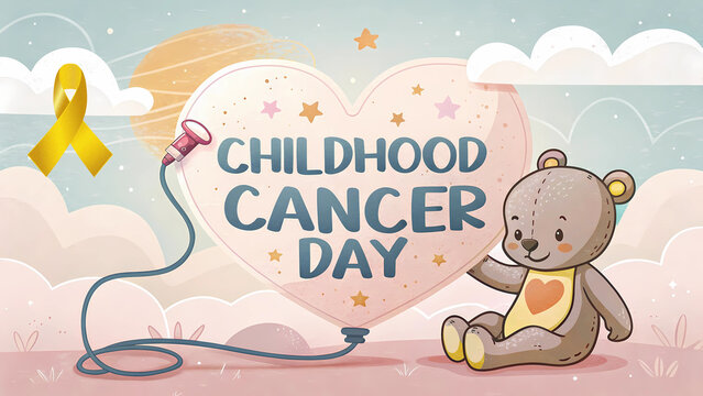 Childhood Cancer Day: A text toy powered by a heart