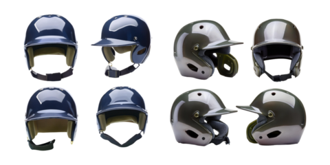 Classic Baseball Helmets in Different Colors and Styles for Sports