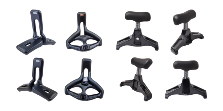 Collection of Ergonomic Black Desk Stands for Computer Use