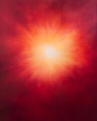 Obraz premium Abstract Radiating Light Source in Red and Orange Hues