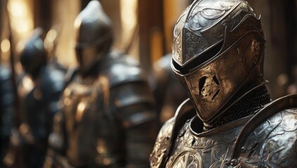 Ornate Medieval Knight Armor Close-Up