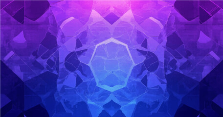 Fototapeta premium Beautifully fantastic illustration purple and blue geometric backgroun, beautifully fantastic illustration purple and blue geometric background.