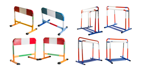 Colorful Training Barriers for Sports and Obstacle Course Activities