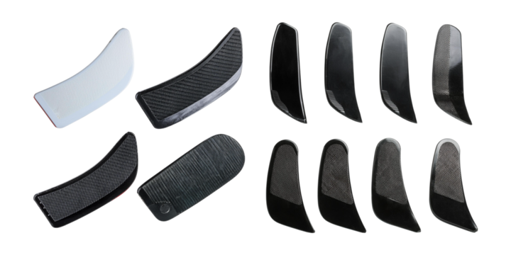 Various Automotive User Interface Control Levers and Elements Set