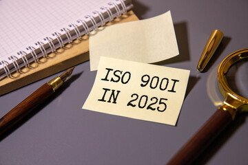 Businessman click approve ISO 9001 quality assurance check mark to show that the management system