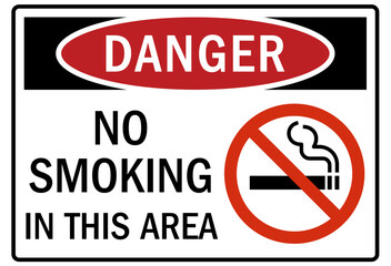 No smoking sign no smoking in this area