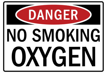 No smoking sign oxygen
