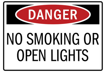 Obraz premium No smoking sign no smoking or open lights