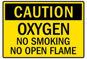 No smoking sign oxygen