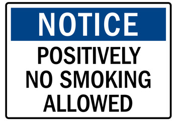 Fototapeta premium No smoking sign positively no smoking allowed