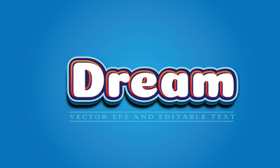 dream text effect design illustration