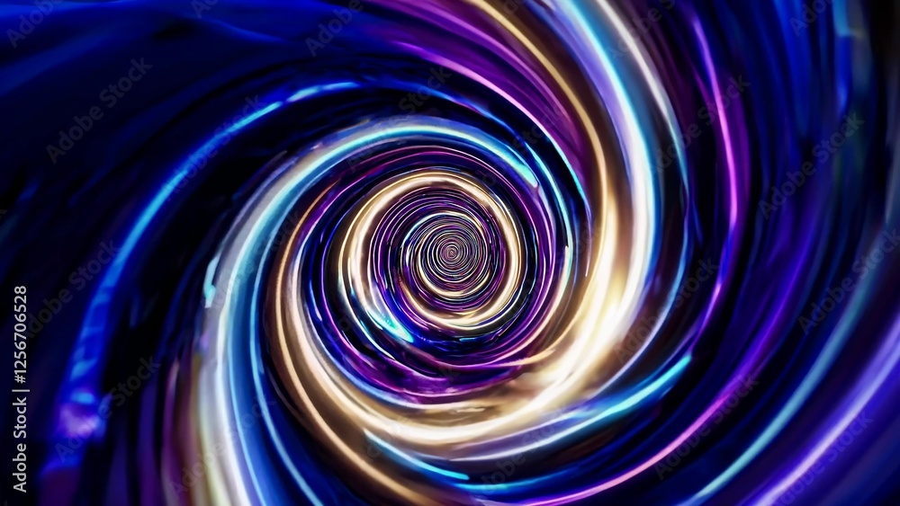 Wall mural colorful swirling vortex of light creating a mesmerizing and dynamic visual spectacle, perfect for b
