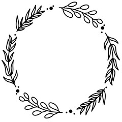 black and white floral frame