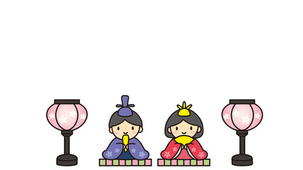 ひなまつり（おひなさまとおだいりさま）
