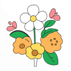 Illustration Flower Blooming Isolated Background Nature Icon