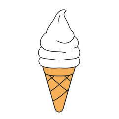 Illustration Ice Cream Bowl Isolated Background Dessert Icon