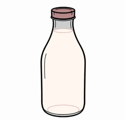 Illustration Milk Icon Silhouette Isolated Background for Farm Game UI