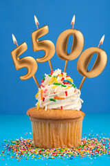 Candle number 5500 - Number of followers or likes