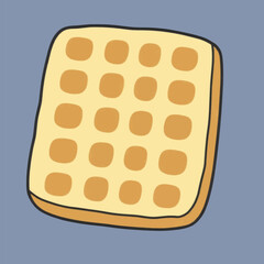 Illustration Waffle Isolated Background Dessert Icon