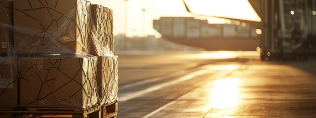 Golden Hour Logistics: Cargo Ready for Transport