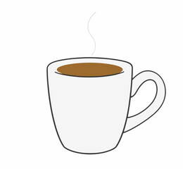Illustration Coffee Cup White Isolated White Background Cafe Drink Icon