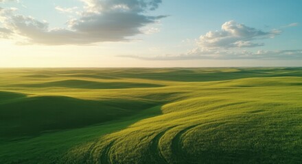 Obraz premium Peaceful and Natural Grassland.