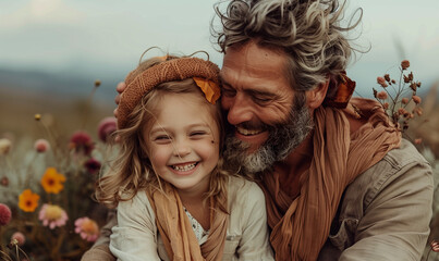 Obraz premium High resolution photo of young and modern family spending time together