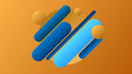 ABSTRACT BACKGROUND BLUE ORANGE GRADIENT SMOOTH LIQUID COLORFUL DESIGN WITH GEOMETRIC SHAPES VECTOR TEMPLATE GOOD FOR MODERN WEBSITE, WALLPAPER, COVER DESIGN 