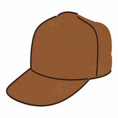 Illustration of a Carpenter's Brown Hat, Perfect for Trades, Work, and LaborThemed Art