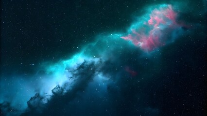 Fototapeta premium Nebula explosion with vibrant cosmic colors sw