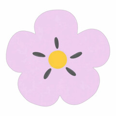 Illustration of a Purple Flower for Decorative and Nature Graphics