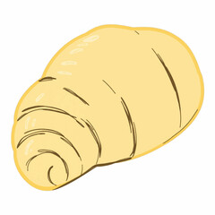 Illustration of a Golden Brown Croissant, Great for Bakery, Breakfast, and FoodThemed Artwork