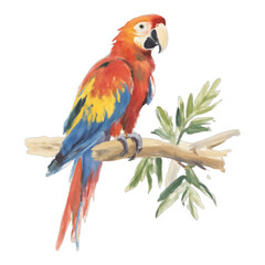 Illustration of a Parrot for Tropical and Wildlife Designs