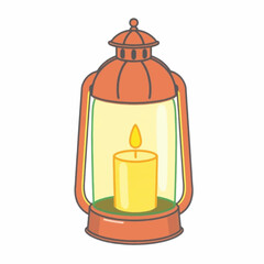 Illustration of a Classic Lantern for Vintage and Cozy Designs