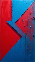 Abstract Red and Blue Arrow Design Texture for Modern Art
