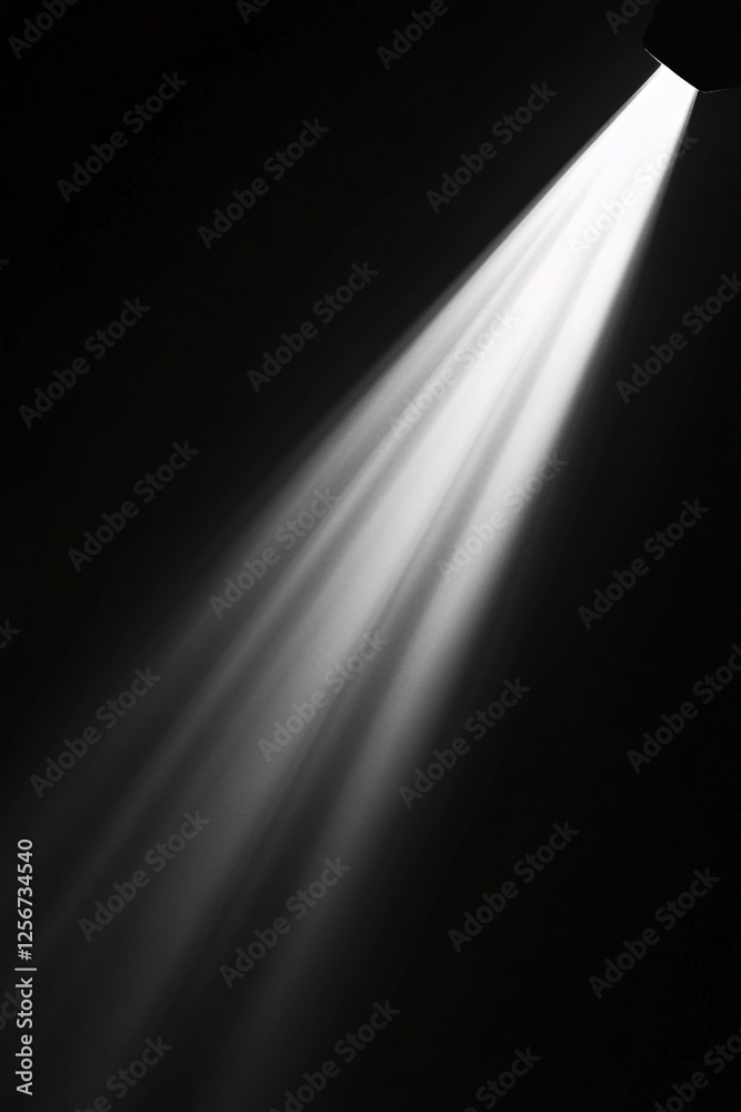 Poster lone light source is casting a bright white glow against a dark backdrop