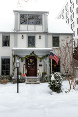 Snow Covered Buildings in Washington DC