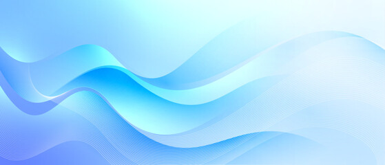 Minimalist blue abstract background with smooth flowing waves and soft gradients, creating a futuristic and modern feel.