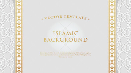 Vector Islamic Background Design Template