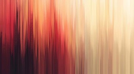 A vibrant abstract artwork featuring vertical streaks of warm colors, blending from deep reds to soft creams.