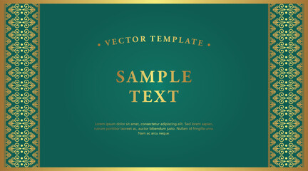 Batik Frame Background Vector Template