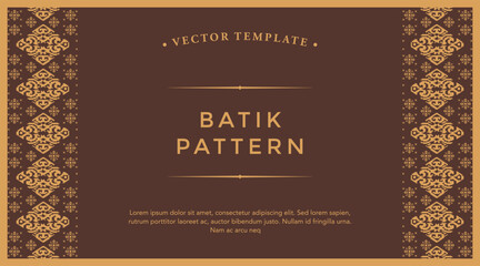 Batik frame Vector Design Template