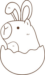 Cute Spring Capybara 
