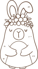 Cute Easter Capybara